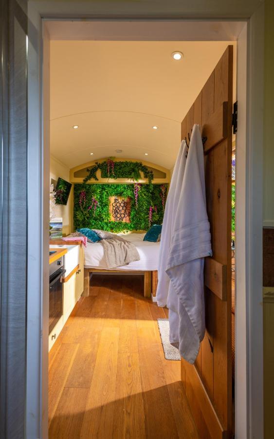 Hillside View Shepherds Hut - Ockeridge Rural Retreats Little Witley Exterior foto